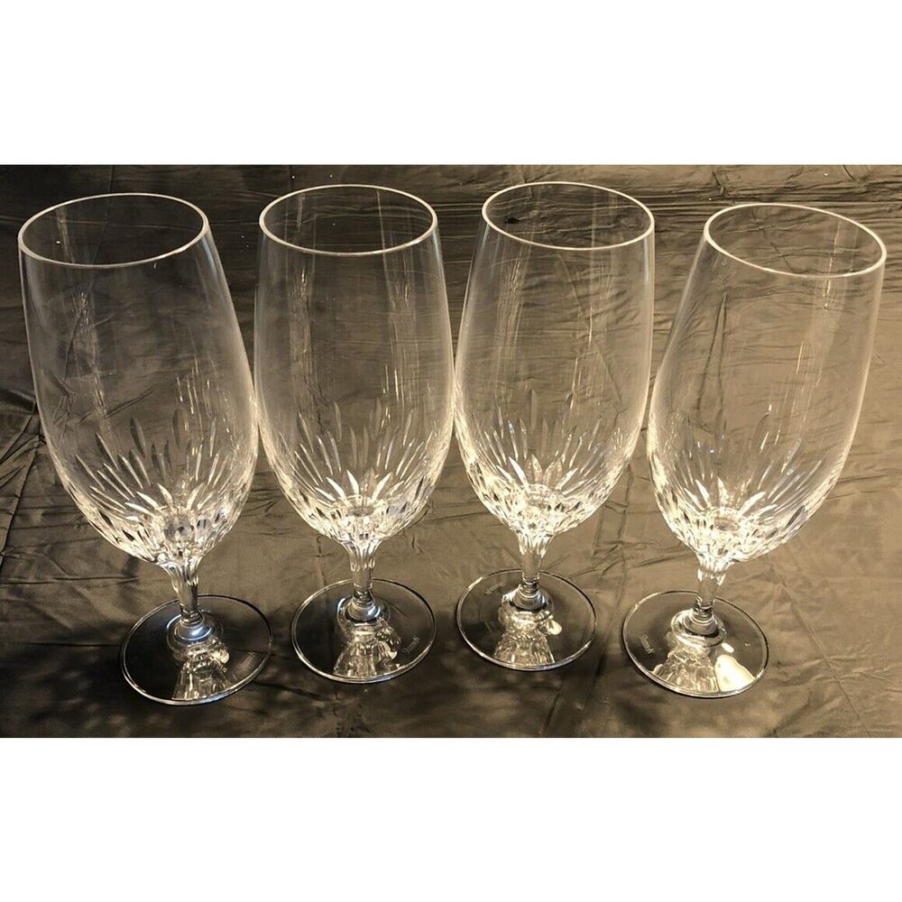 Shannon Goldinger Chelsea Lead Crystal Iced Tea Goblets Set Of 4 9x3